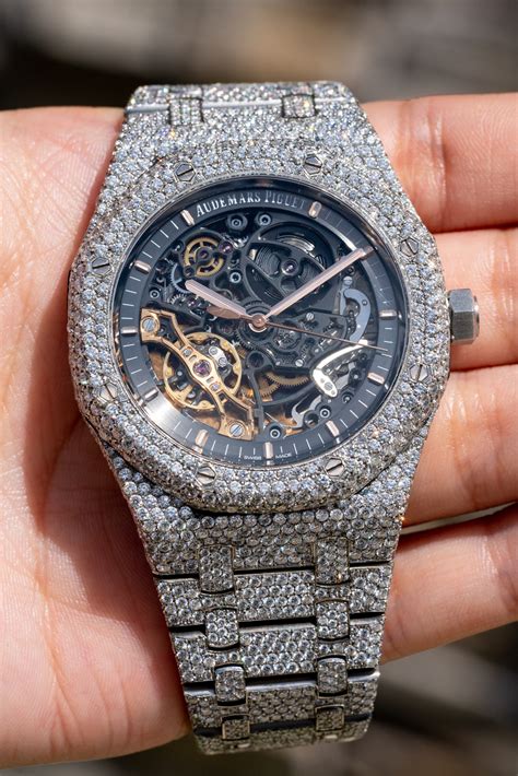 audemars piguet full diamond price|audemars piguet skeleton diamond.